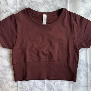 Aerie offline maroon short sleeve top
